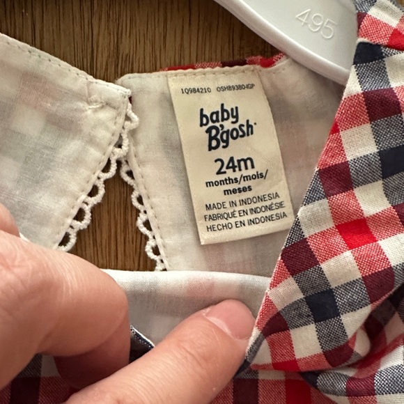 Baby B’gosh Red and Blue Plaid Sleeveless Dress - NWT Sz 24 months - Picture 3 of 6